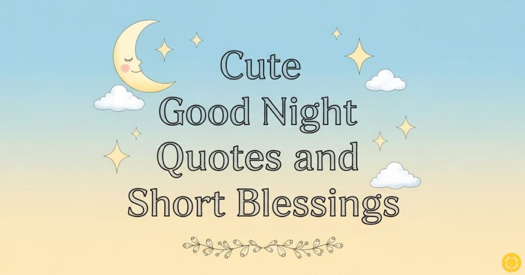 Cute Good Night Quotes and Short Blessings