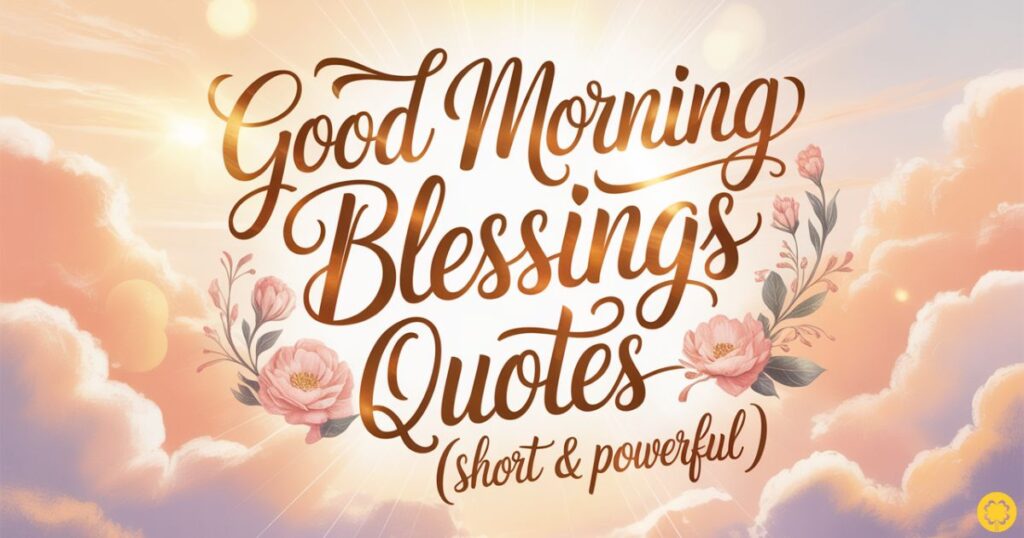 Good Morning Monday Blessings Quotes (Short & Powerful)