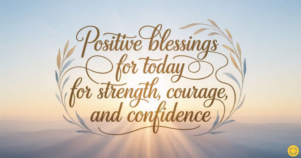Positive Blessings for Today for Strength, Courage, and Confidence