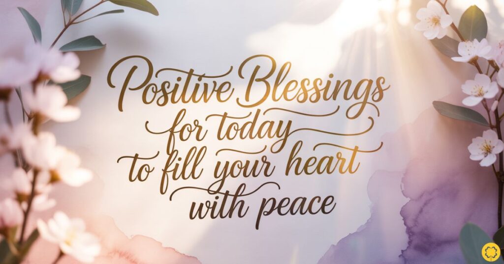 Positive Blessings for Today to Fill Your Heart with Peace