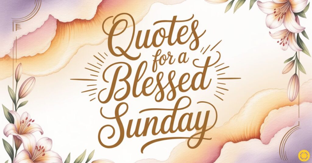 Quotes for a Blessed Sunday
