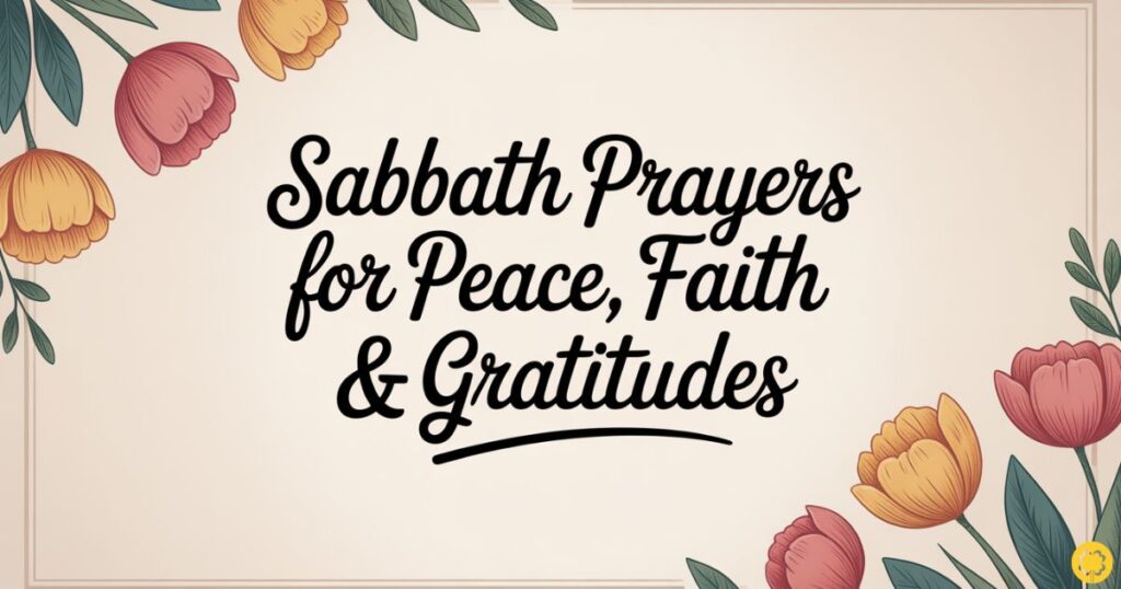 Sabbath Prayers for Peace, Faith & Gratitude