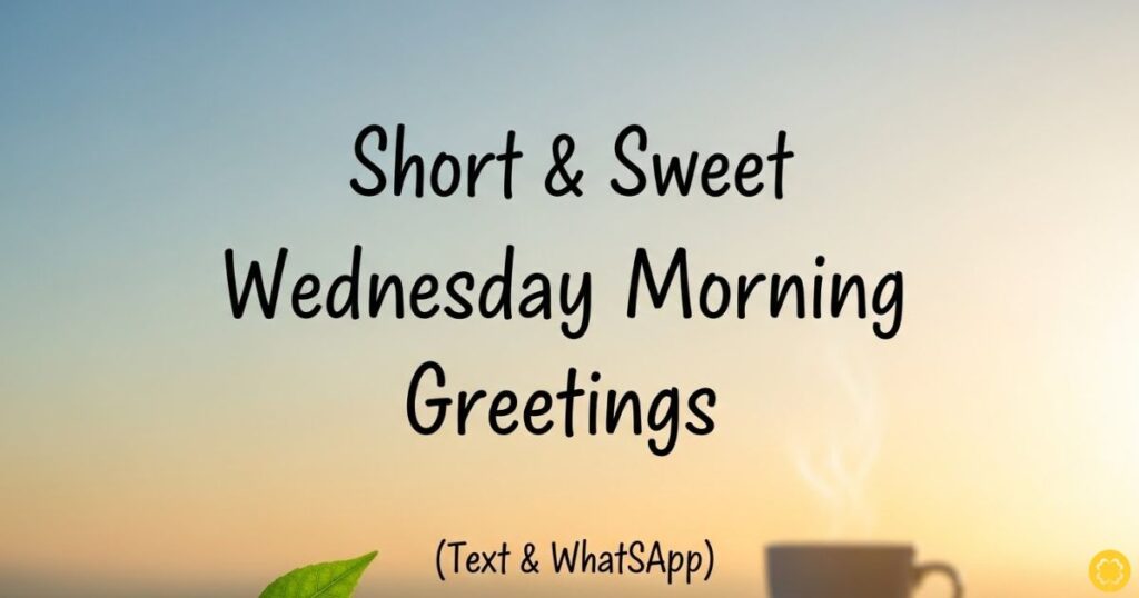 Short & Sweet Wednesday Morning Greetings (Text & WhatsApp)