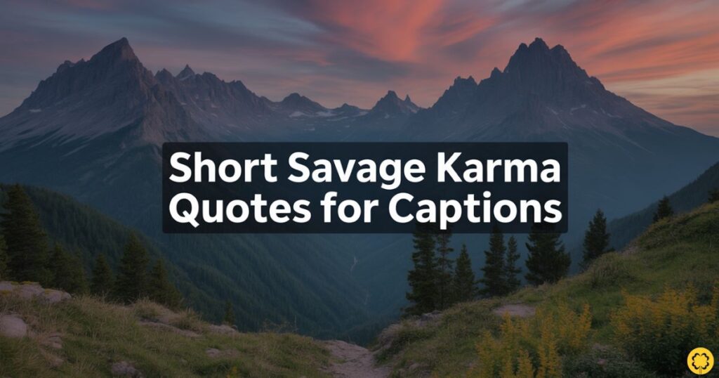 Short Savage Karma Quotes for Captions
