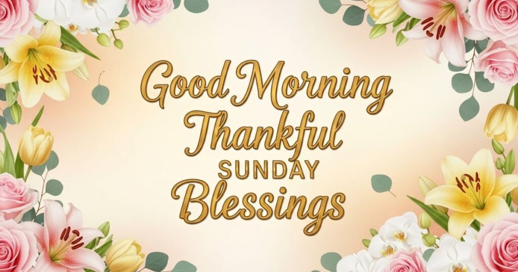 1. Good Morning Thankful Sunday Blessings