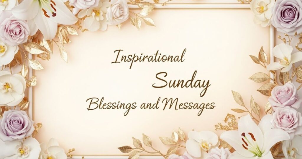 3. Inspirational Sunday Blessings and Messages
