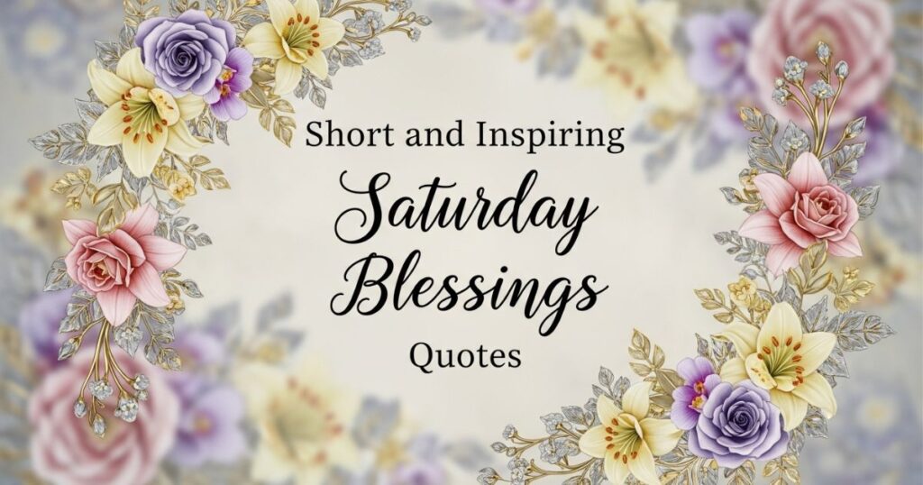 3: Short and Inspiring Saturday Blessings Quotes