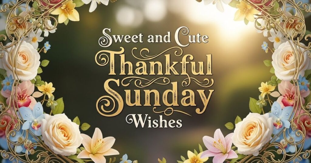 5. Sweet and Cute Thankful Sunday Wishes