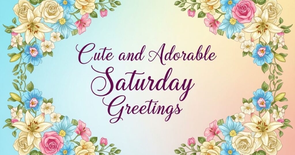 6: Cute and Adorable Saturday Greetings