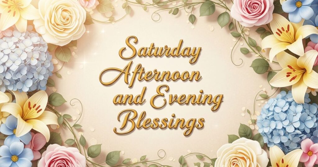9: Saturday Afternoon and Evening Blessings