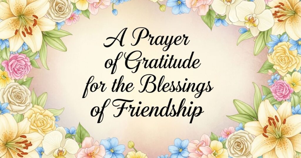 A Prayer of Gratitude for the Blessings of Friendship
