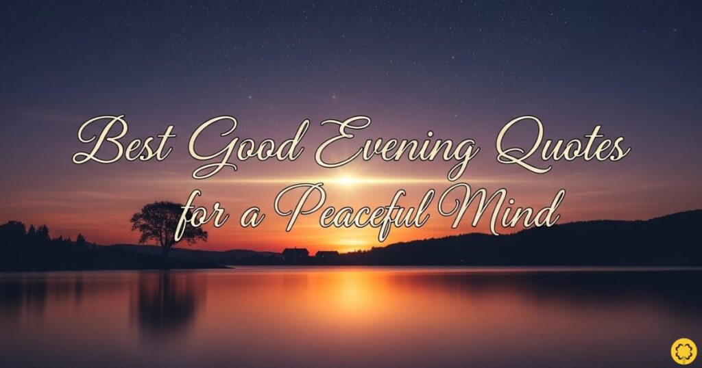 Best Good Evening Quotes for a Peaceful Mind