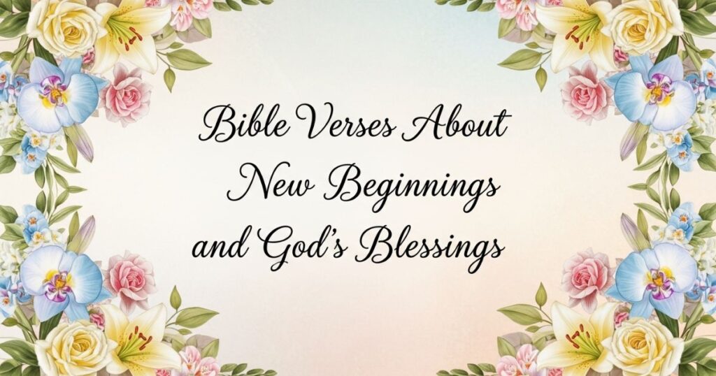 Bible Verses About New Beginnings and God’s Blessings