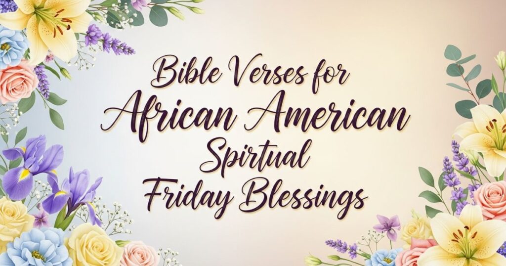 Bible Verses for African American Spiritual Friday Blessings