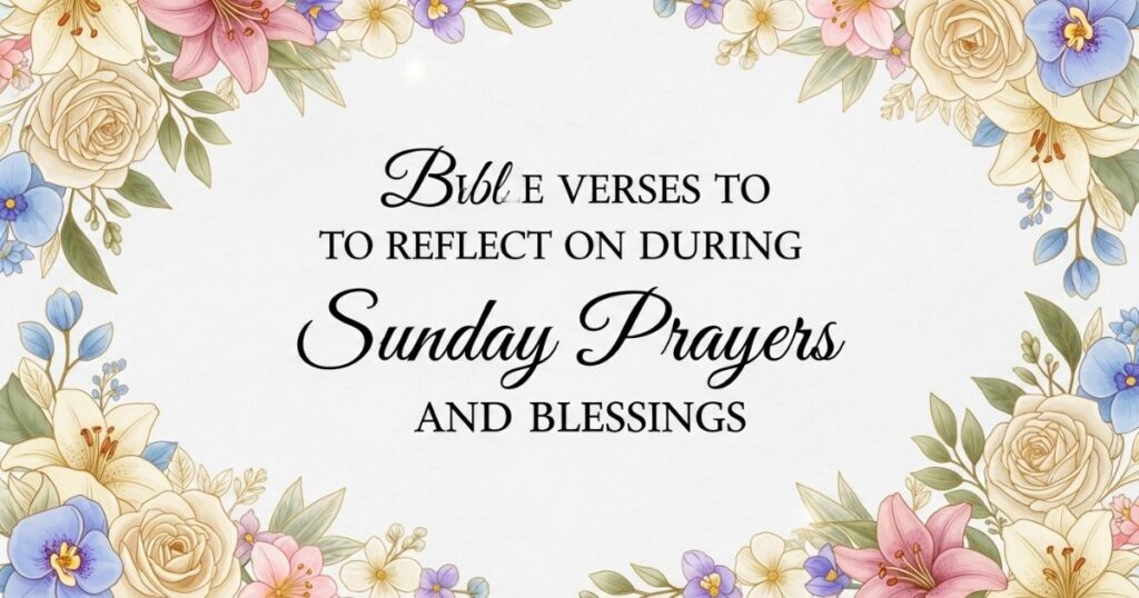 Bible Verses to Reflect on During Sunday Prayers and Blessings