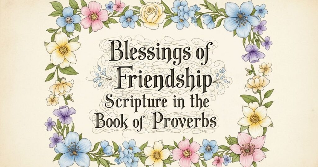 Blessings of Friendship Scripture in the Book of Proverbs