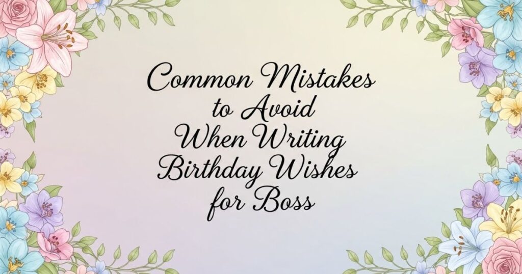 Common Mistakes to Avoid When Writing Birthday Wishes for Boss
