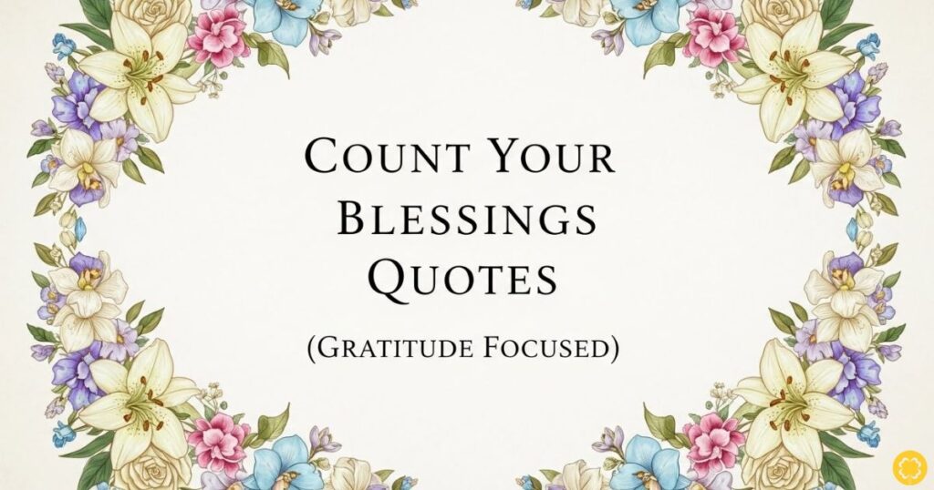 Count Your Blessings Quotes (Gratitude Focused)