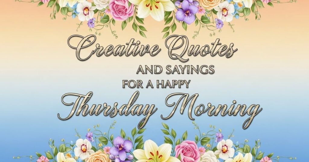 Creative Quotes and Sayings for a Happy Thursday Morning