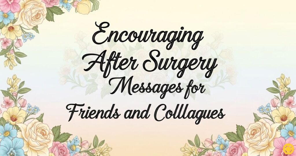 Encouraging After Surgery Messages for Friends and Colleagues