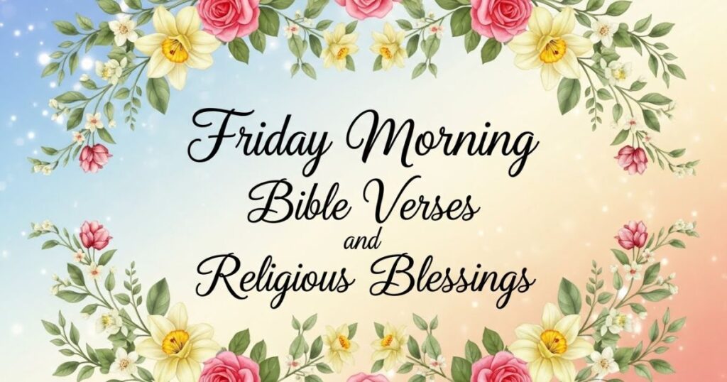 Friday Morning Bible Verses and Religious Blessings
