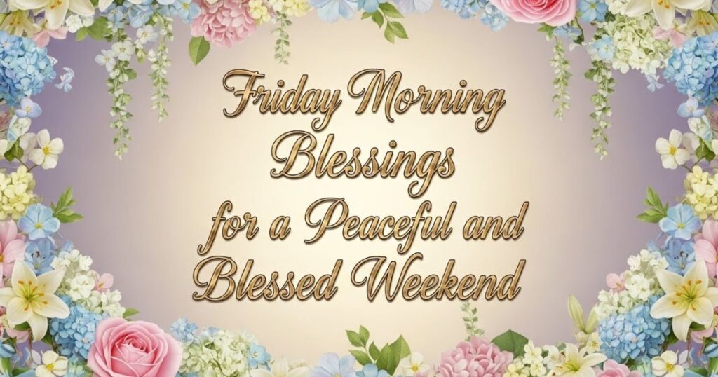 Friday Morning Blessings for a Peaceful and Blessed Weekend
