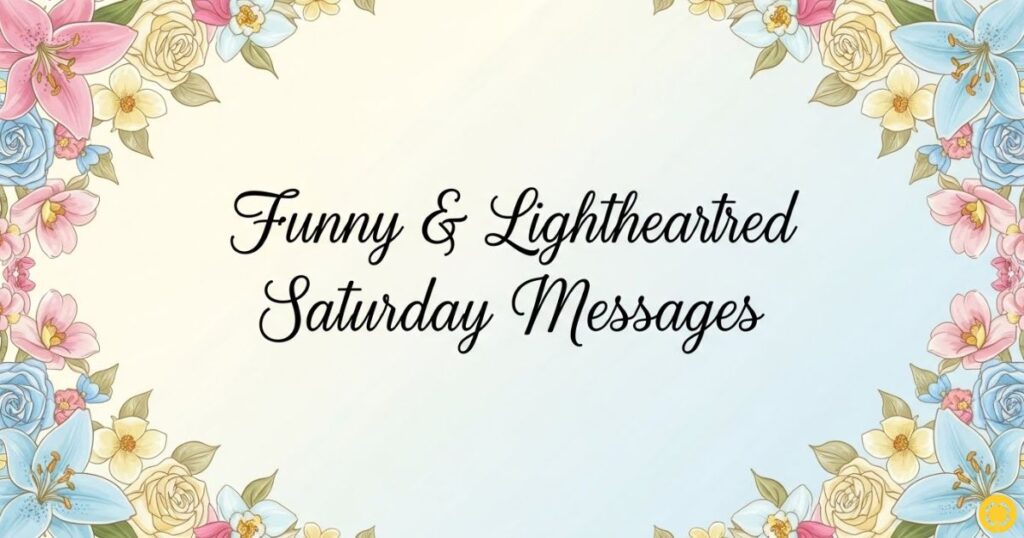 Funny & Lighthearted Saturday Messages
