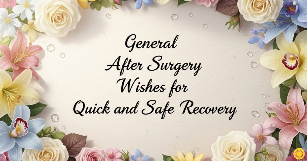 General After Surgery Wishes for Quick and Safe Recovery