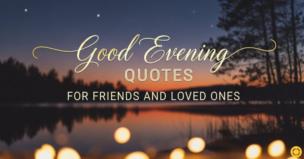 Good Evening Quotes for Friends and Loved Ones