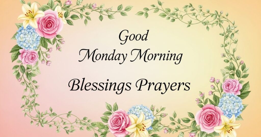 Good Monday Morning Blessings Prayers