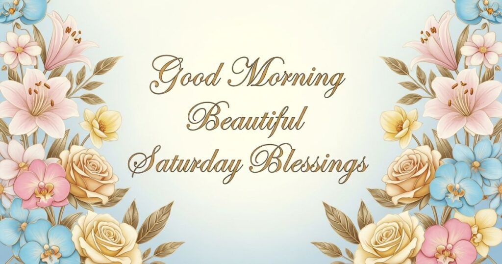 Good Morning Beautiful Saturday Blessings