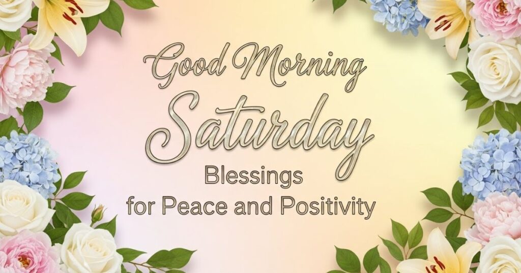 Good Morning Saturday Blessings for Peace and Positivity