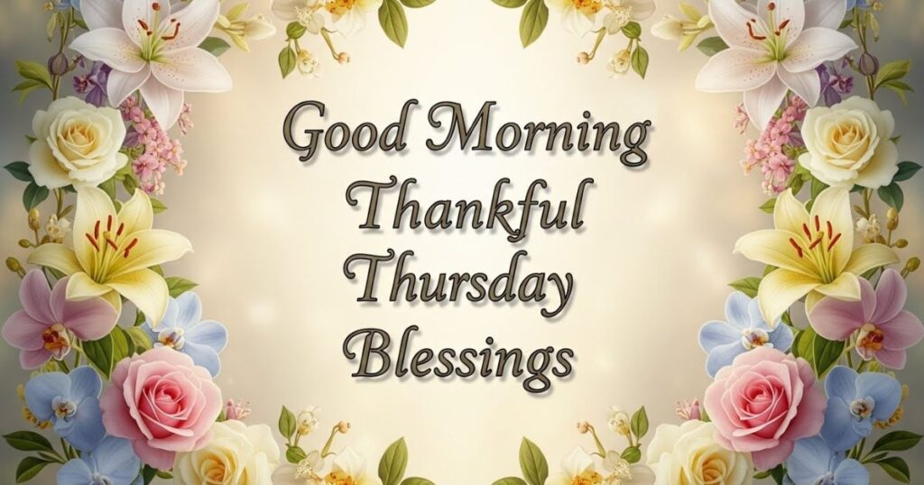 Good Morning Thankful Thursday Blessings
