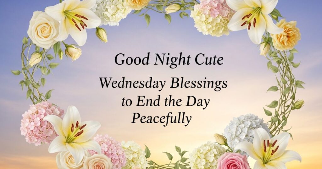 Good Night Cute Wednesday Blessings to End the Day Peacefully