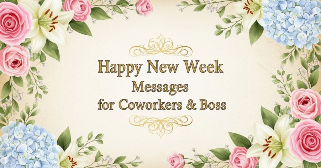 Happy New Week Messages for Coworkers & Boss