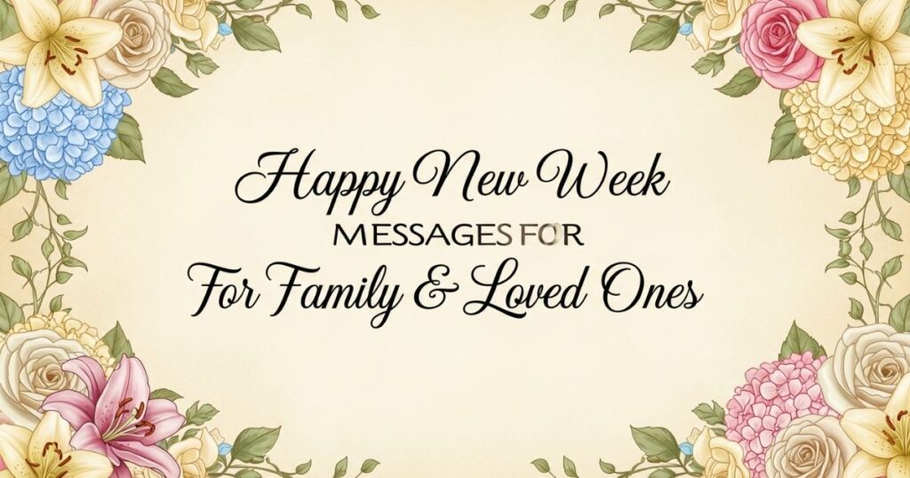 Happy New Week Messages for Family & Loved Ones
