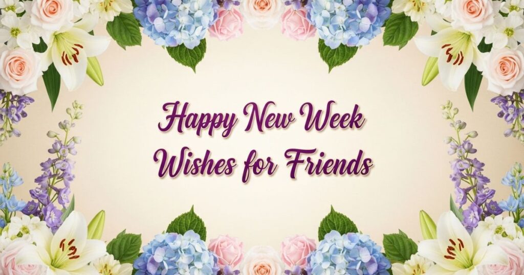 Happy New Week Wishes for Friends