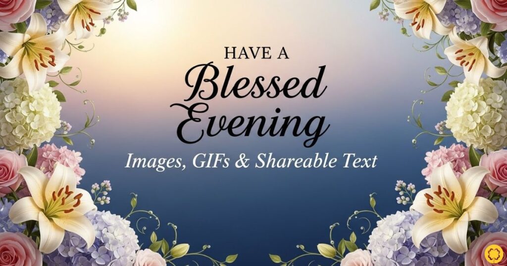 Have a Blessed Evening Images, GIFs & Shareable Text
