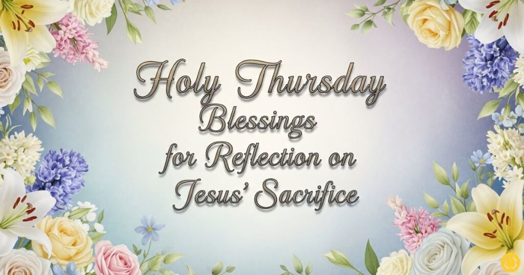 Holy Thursday Blessings for Reflection on Jesus’ Sacrifice