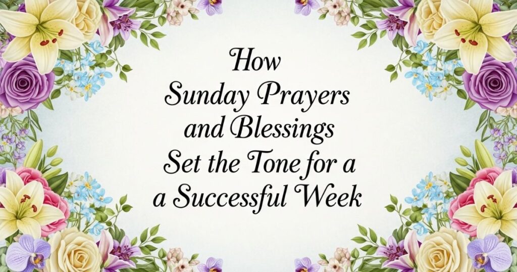 How Sunday Prayers and Blessings Set the Tone for a Successful Week