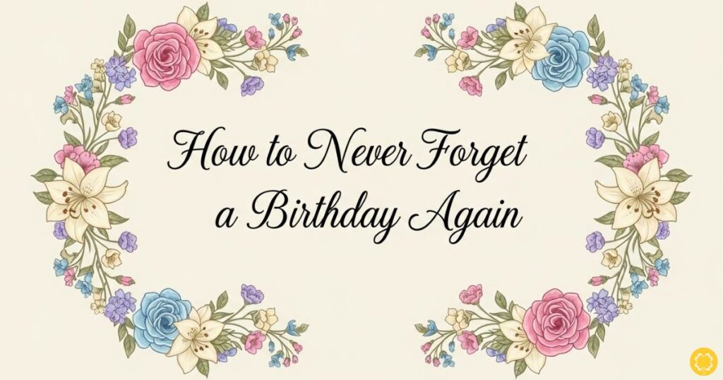How to Never Forget a Birthday Again