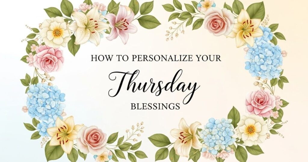 How to Personalize Your Thursday Blessings