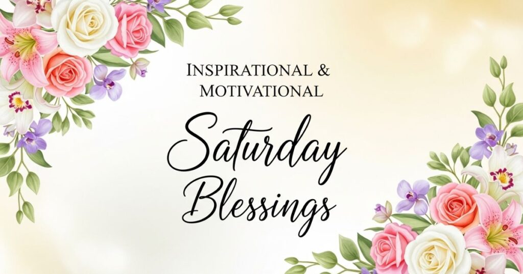 Inspirational and Motivational Saturday Blessings