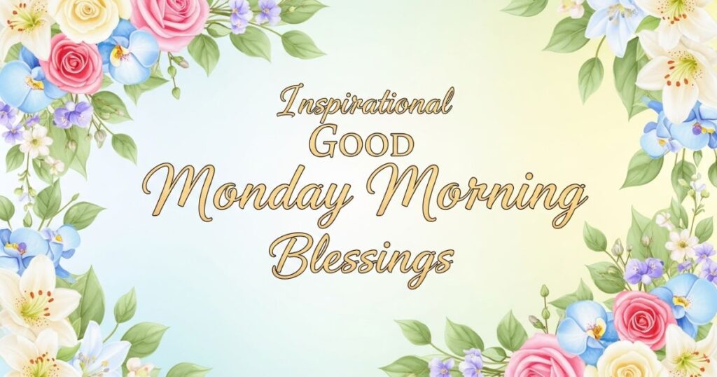 Inspirational Good Monday Morning Blessings