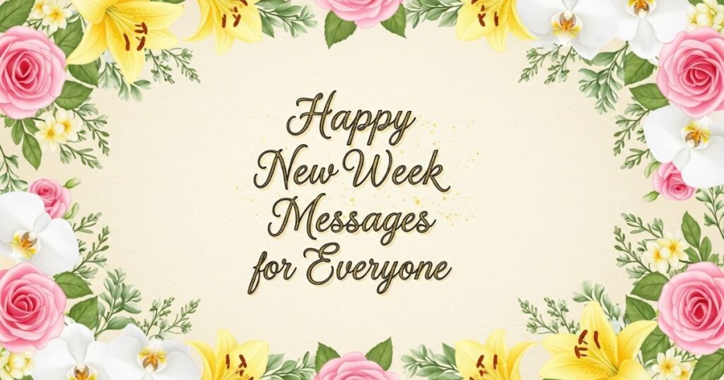 Inspirational Happy New Week Messages