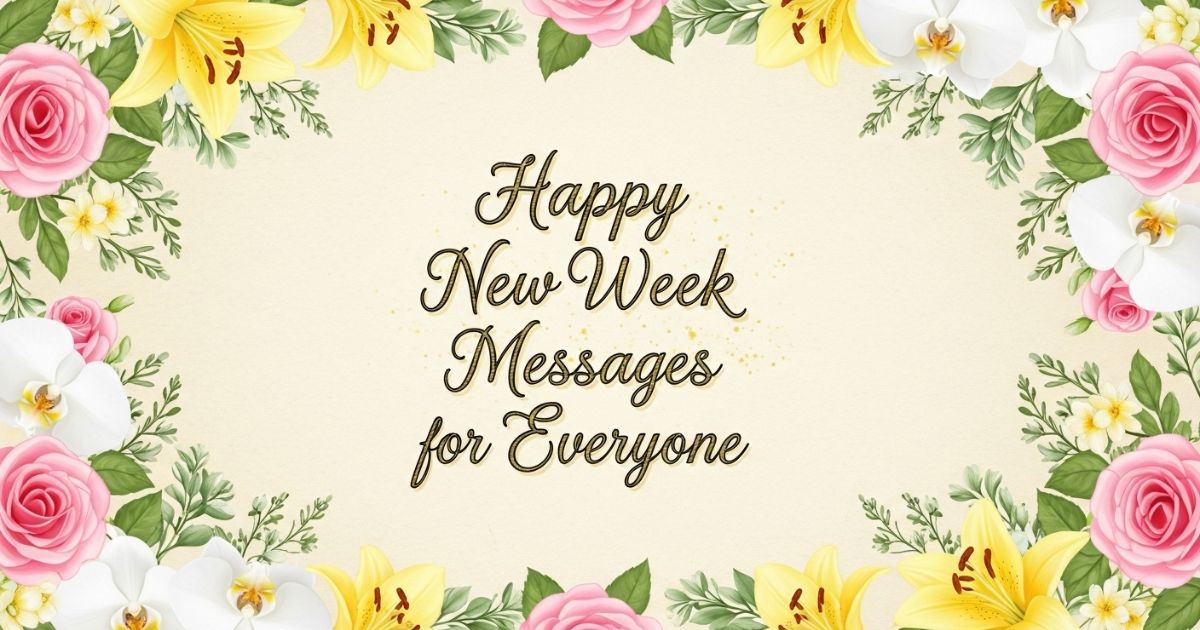 Happy Rpsgt Week Happy New Week Messages, Wishes & Prayers to Start Fresh