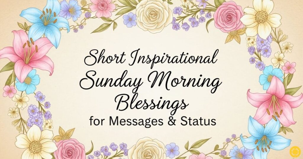 Short Inspirational Sunday Morning Blessings for Messages & Status