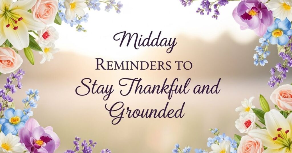 Midday Reminders to Stay Thankful and Grounded