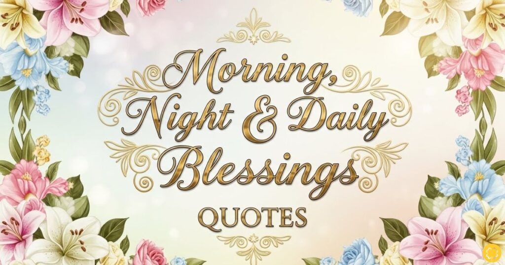 Morning, Night & Daily Blessings Quotes
