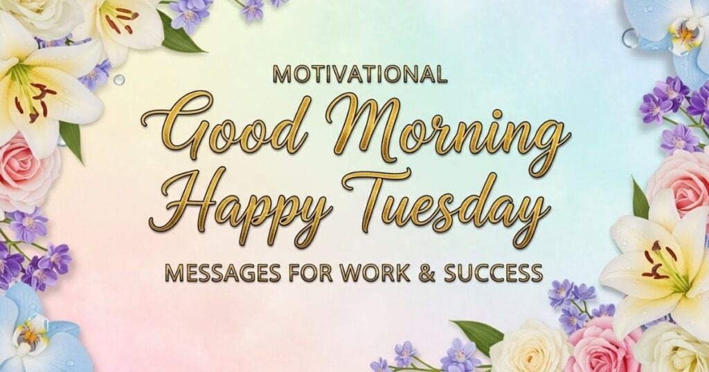 Motivational Good Morning Happy Tuesday Messages for Work & Success